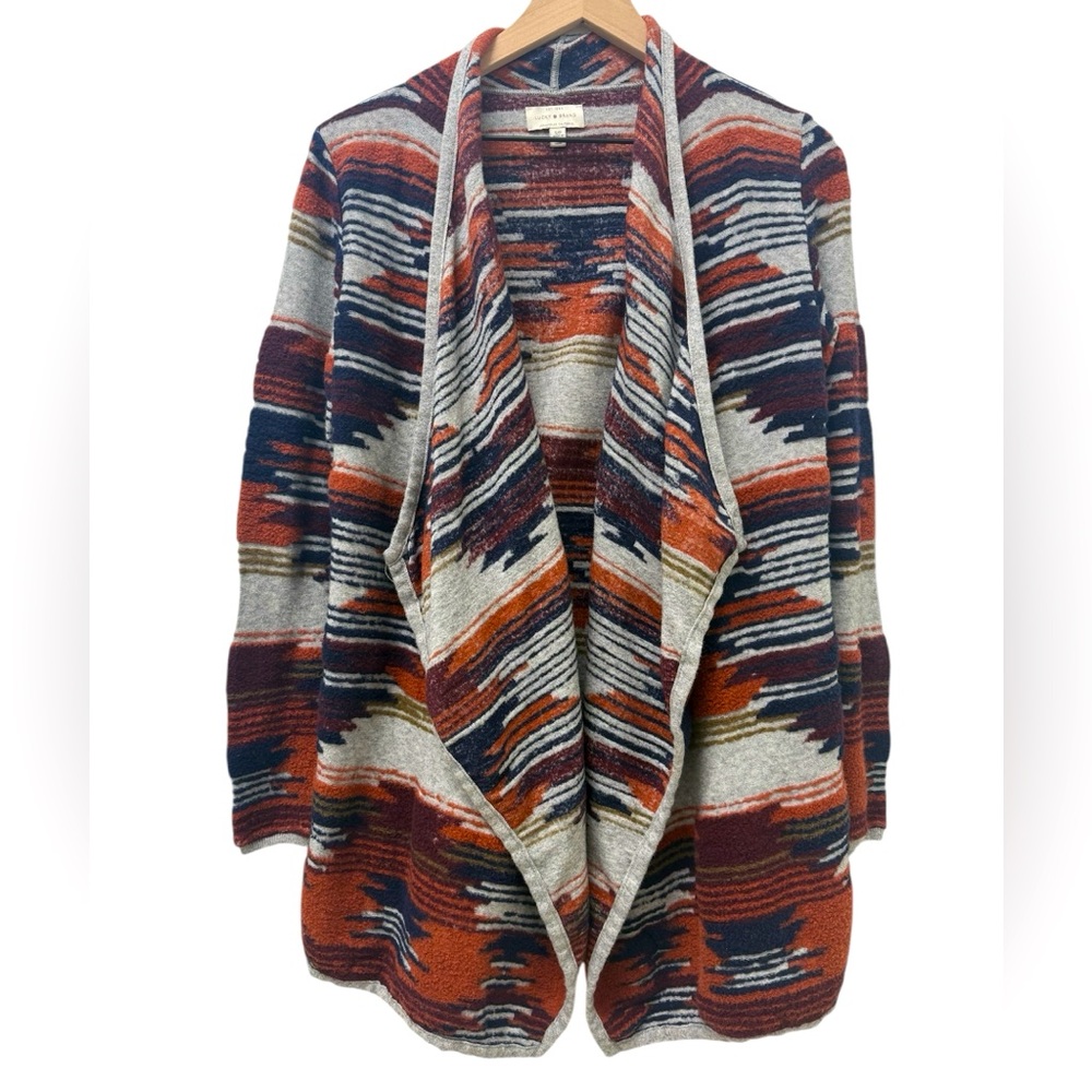 Women’s Lucky Brand Aztec Print Cardigan Drape Size Small